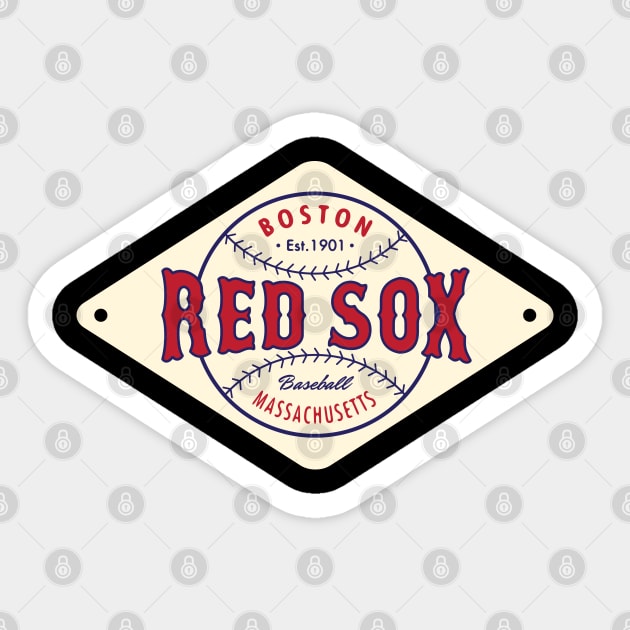 Boston Red Sox Diamond 2 by Buck Tee Originals Sticker by Buck Tee